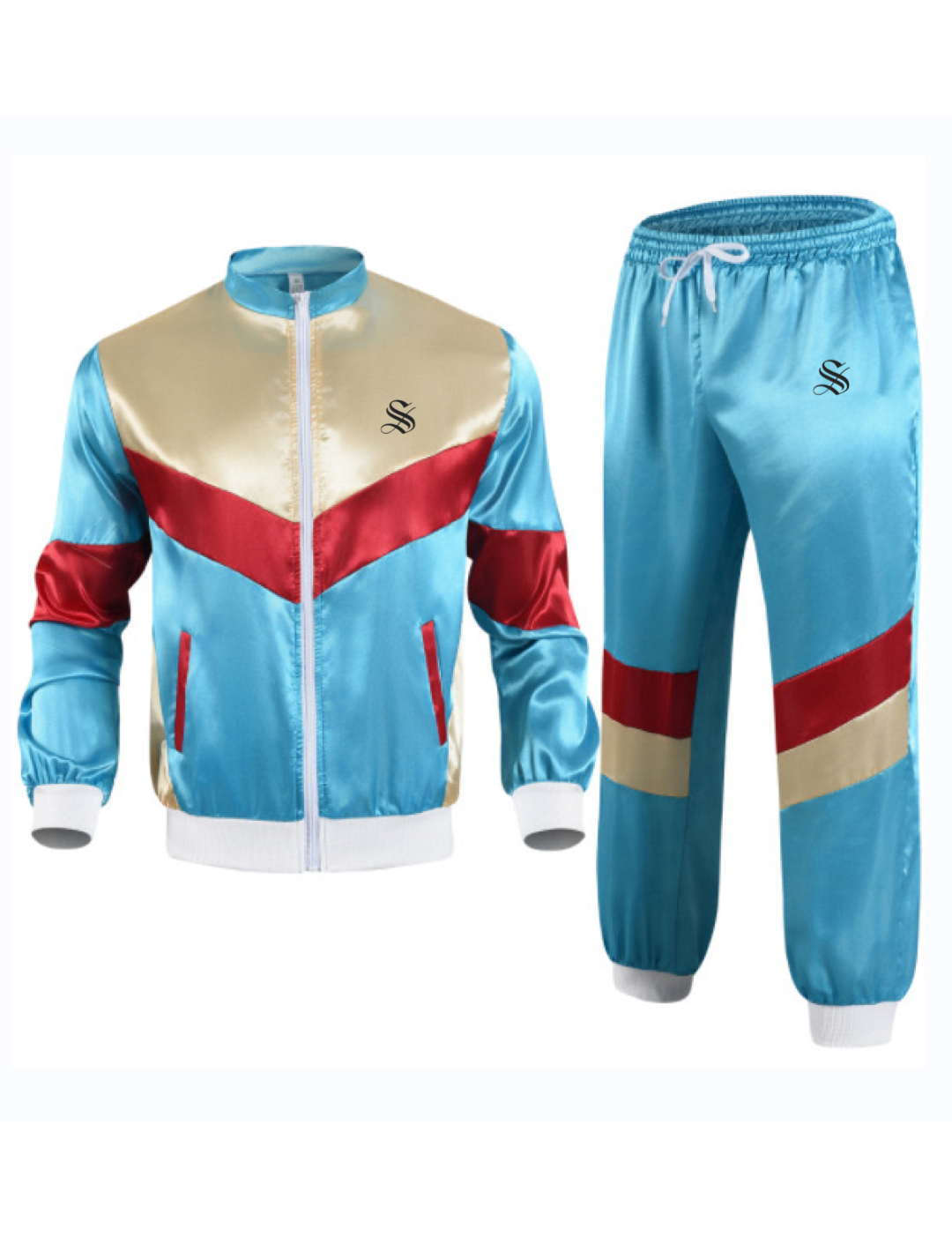 80sBacK 3 -  Complete Set - Long Sleeves Track Tops & Joggers for Men