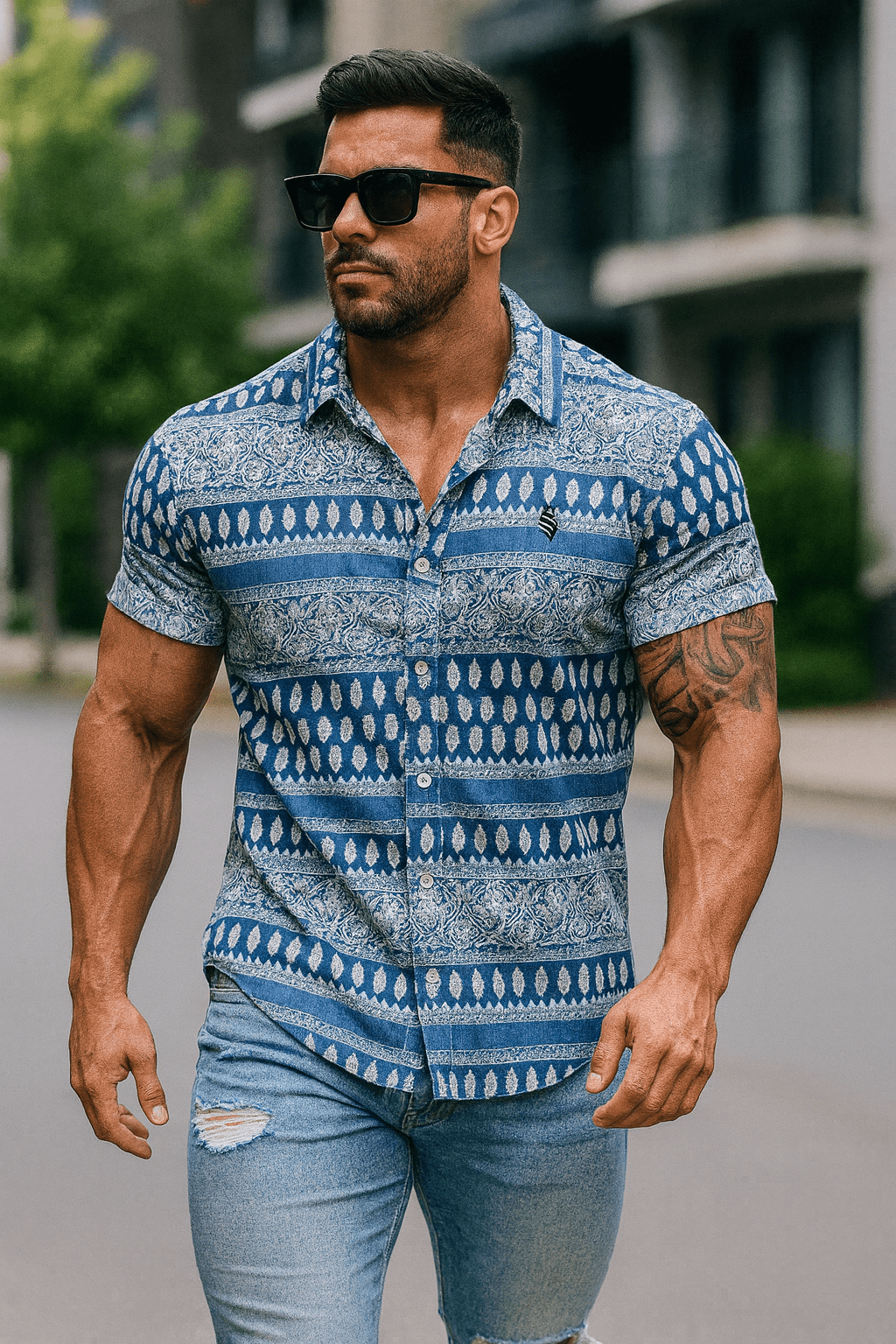ABGU - Short Sleeves Shirt for Men - Sarman Fashion - Wholesale Clothing Fashion Brand for Men from Canada