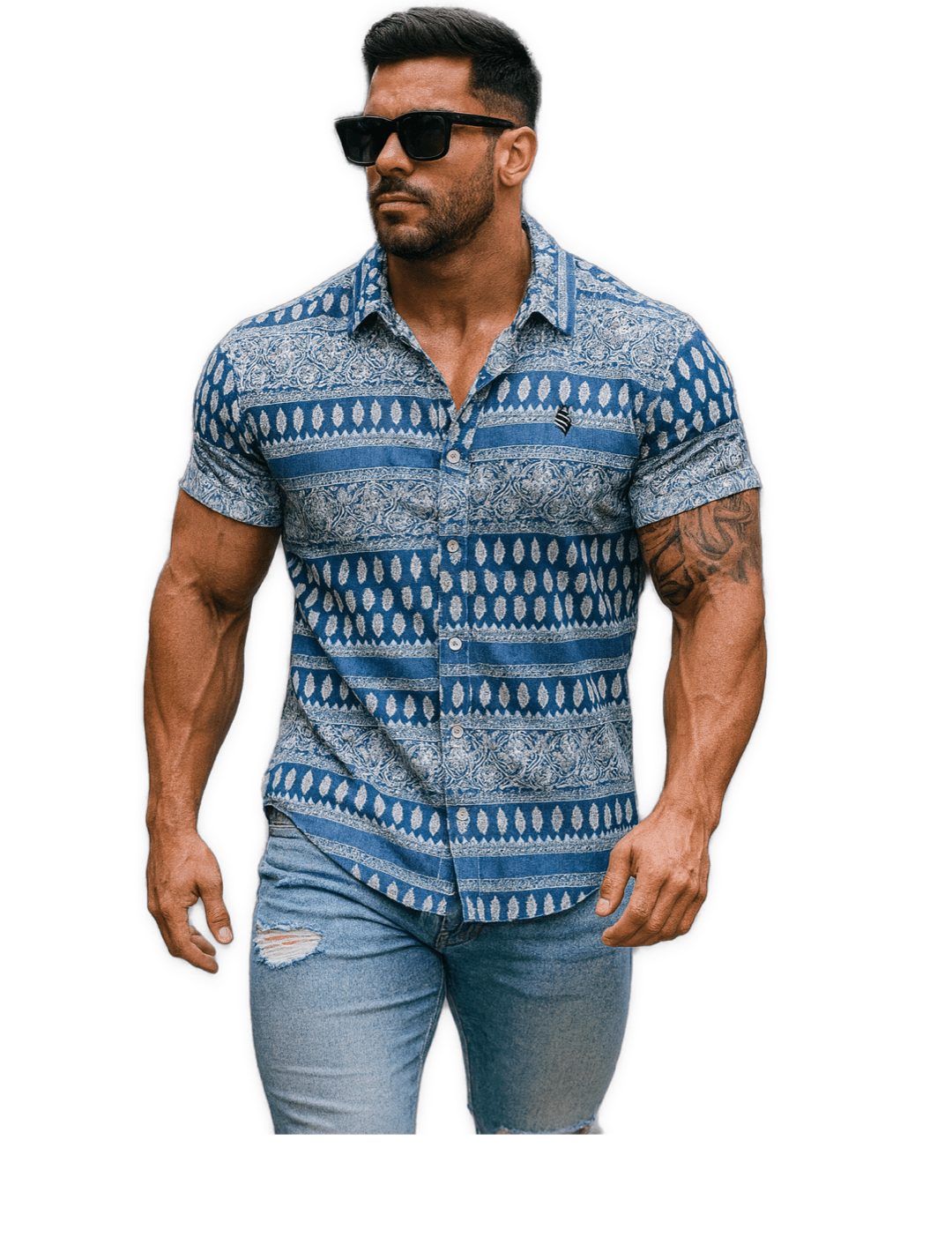 ABGU - Short Sleeves Shirt for Men - Sarman Fashion - Wholesale Clothing Fashion Brand for Men from Canada