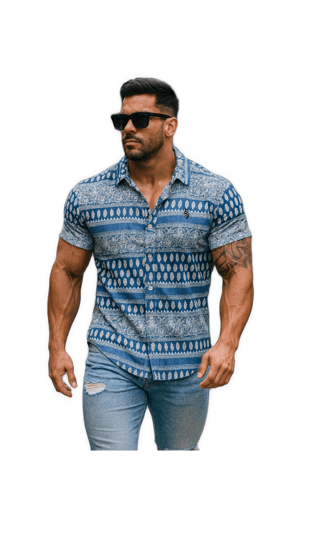 ABGU - Short Sleeves Shirt for Men - Sarman Fashion - Wholesale Clothing Fashion Brand for Men from Canada