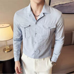 Abiz 2 - Long Sleeves Shirt for Men - Sarman Fashion - Wholesale Clothing Fashion Brand for Men from Canada