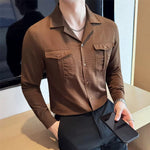 Abiz 2 - Long Sleeves Shirt for Men - Sarman Fashion - Wholesale Clothing Fashion Brand for Men from Canada