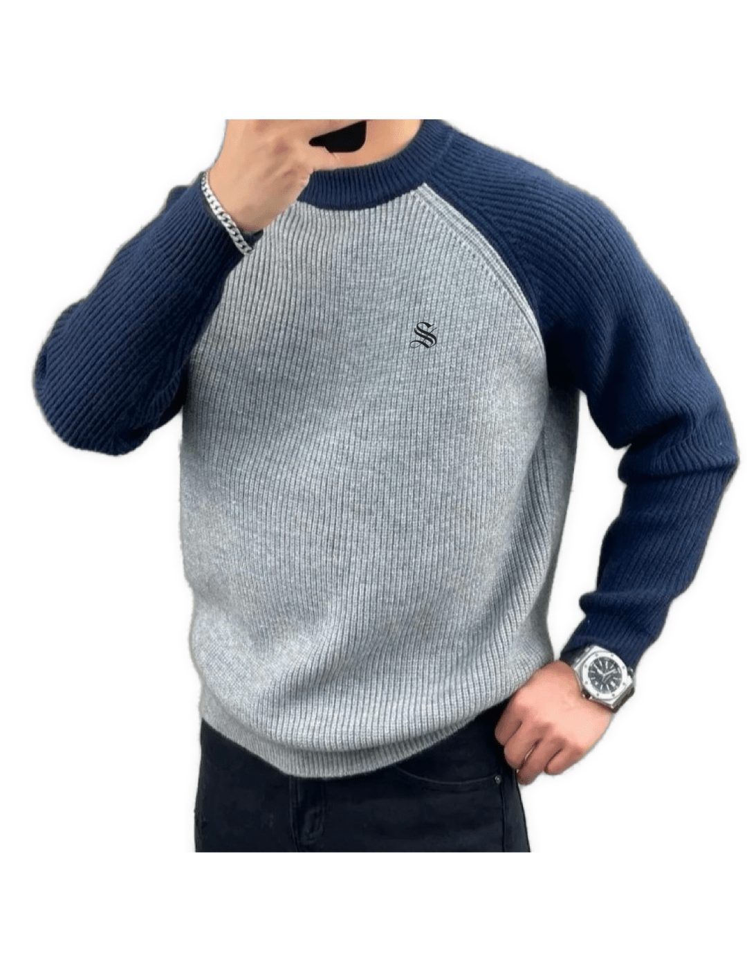 AFLJHS - Sweater for Men - Sarman Fashion - Wholesale Clothing Fashion Brand for Men from Canada