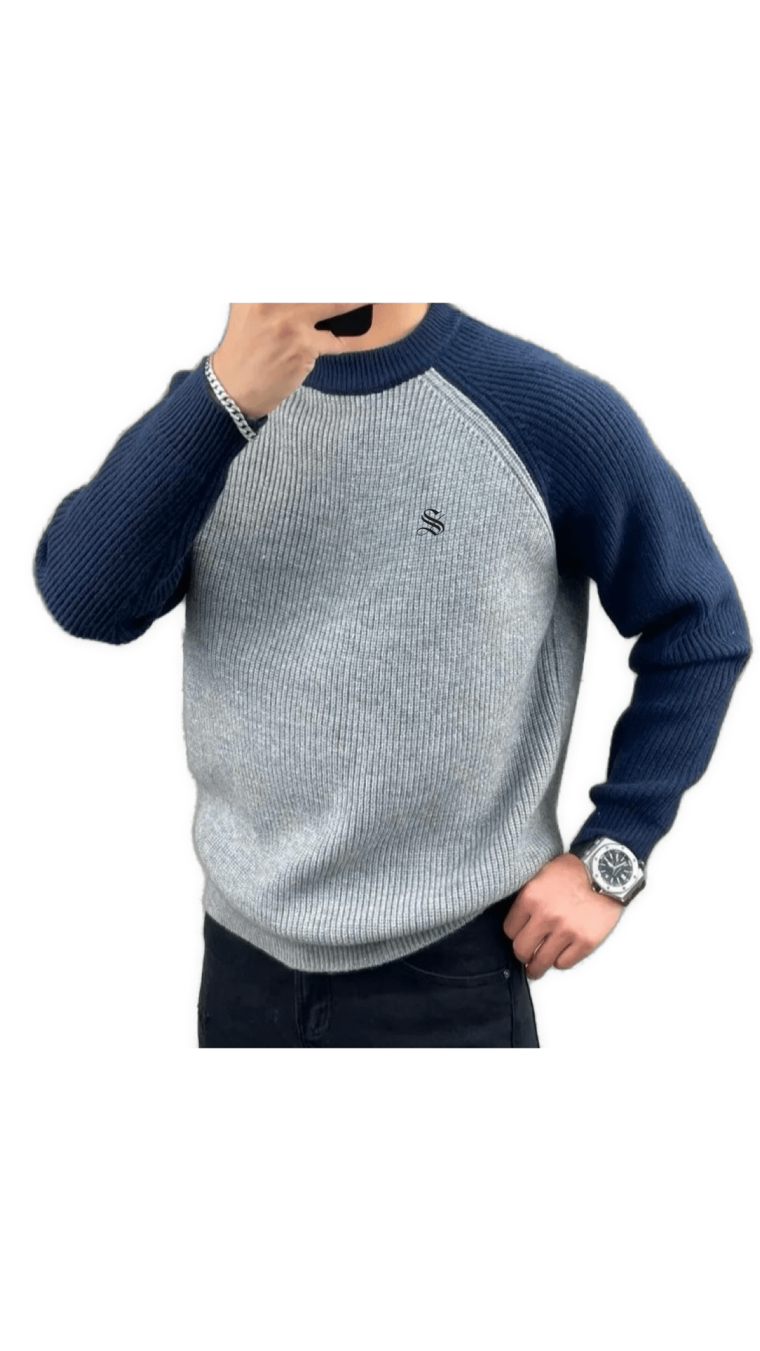 AFLJHS - Sweater for Men - Sarman Fashion - Wholesale Clothing Fashion Brand for Men from Canada