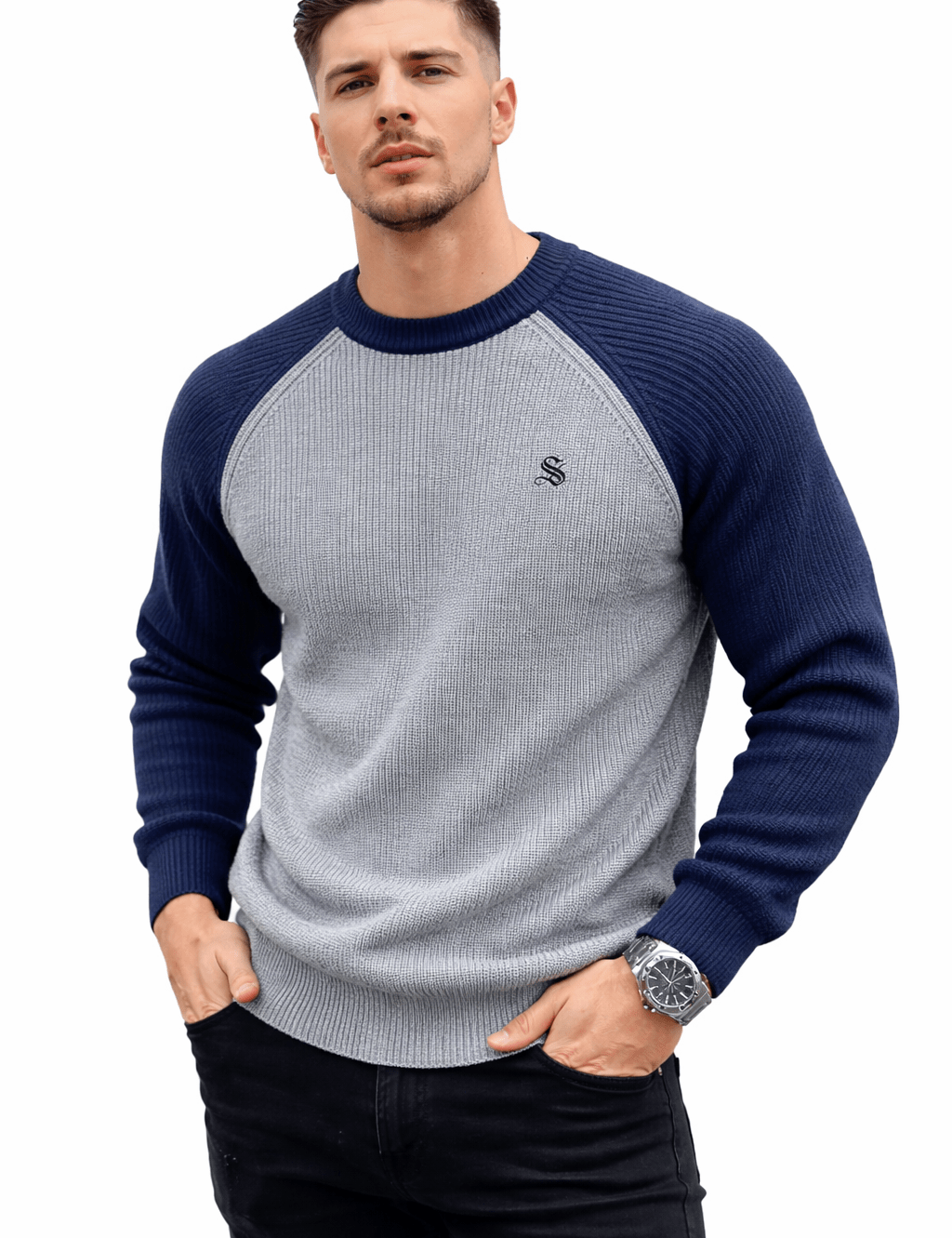 AFLJHS - Sweater for Men - Sarman Fashion - Wholesale Clothing Fashion Brand for Men from Canada