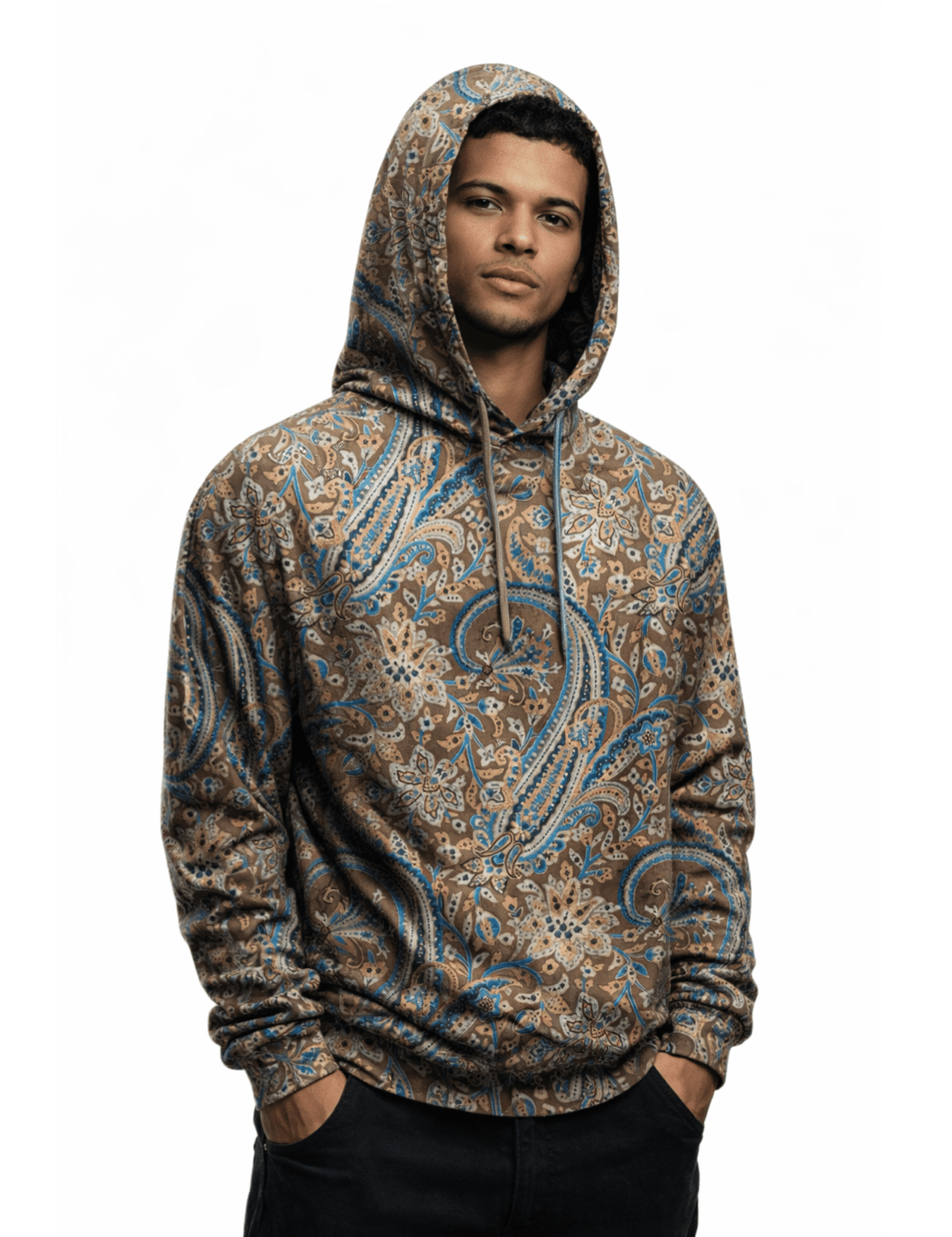 AGAZA 2 - Velvet Hoodie for Men - Sarman Fashion - Wholesale Clothing Fashion Brand for Men from Canada