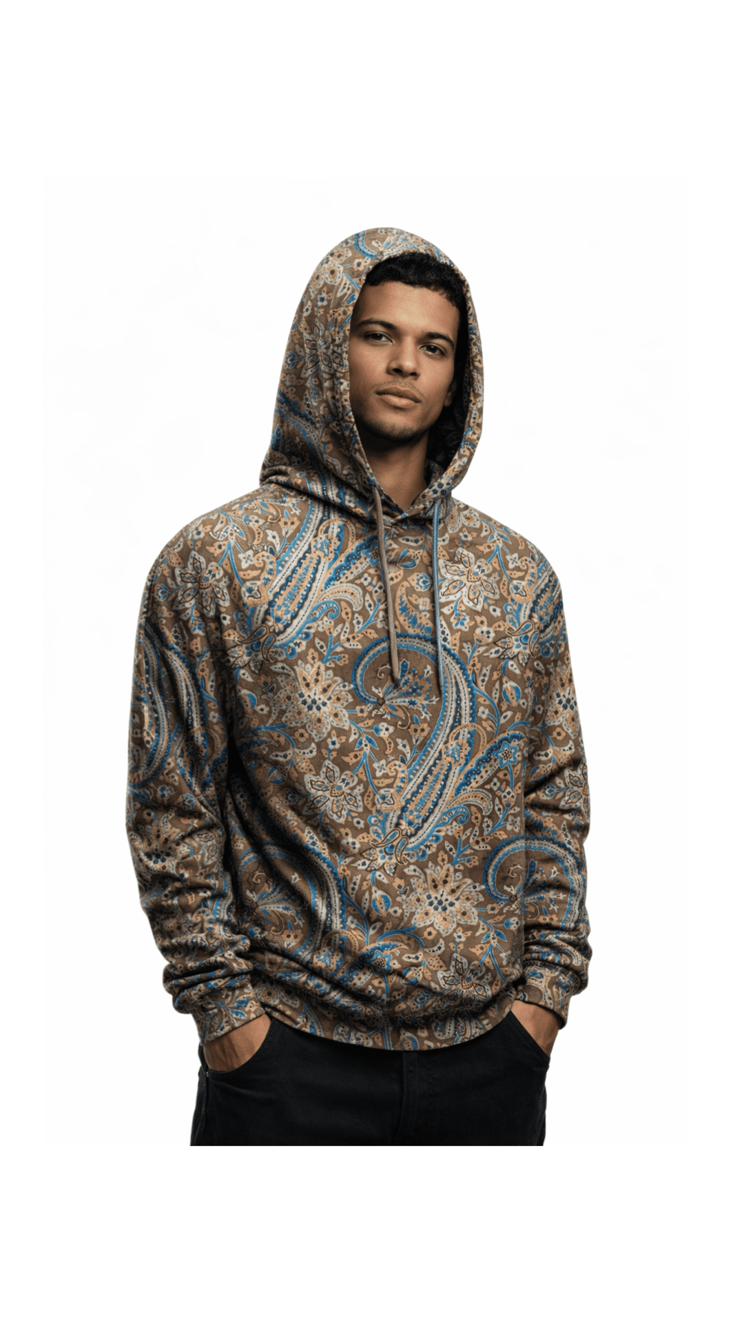 AGAZA 2 - Velvet Hoodie for Men - Sarman Fashion - Wholesale Clothing Fashion Brand for Men from Canada