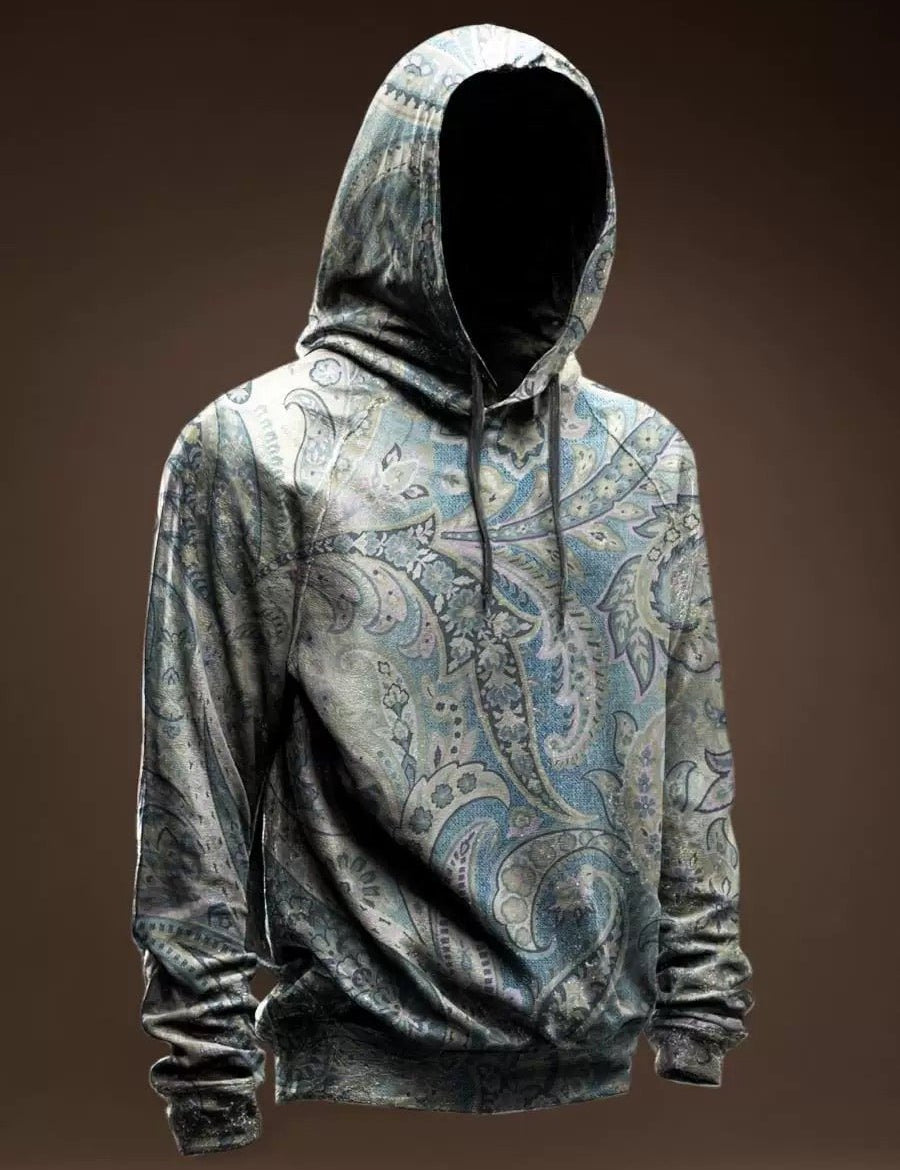 AGAZA 2 - Velvet Hoodie for Men - Sarman Fashion - Wholesale Clothing Fashion Brand for Men from Canada