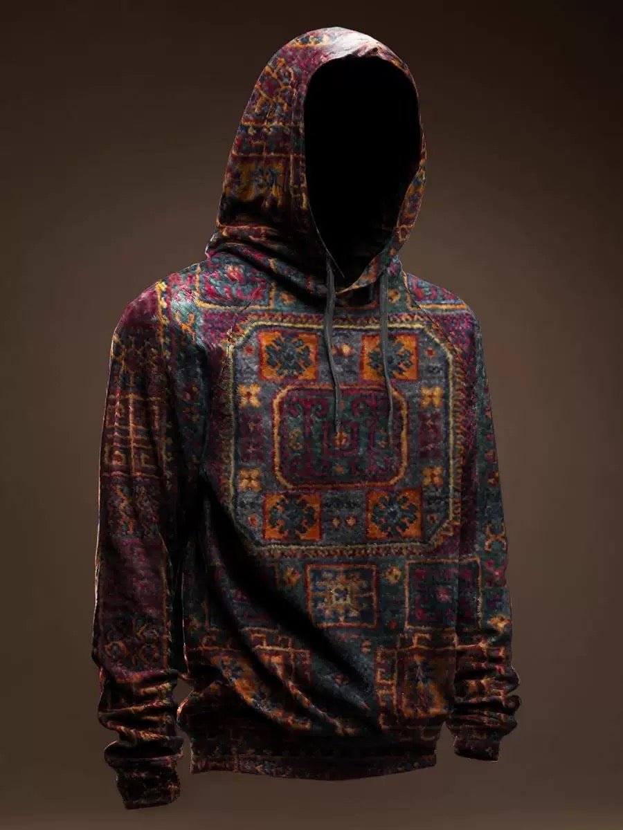 AGAZA 2 - Velvet Hoodie for Men - Sarman Fashion - Wholesale Clothing Fashion Brand for Men from Canada