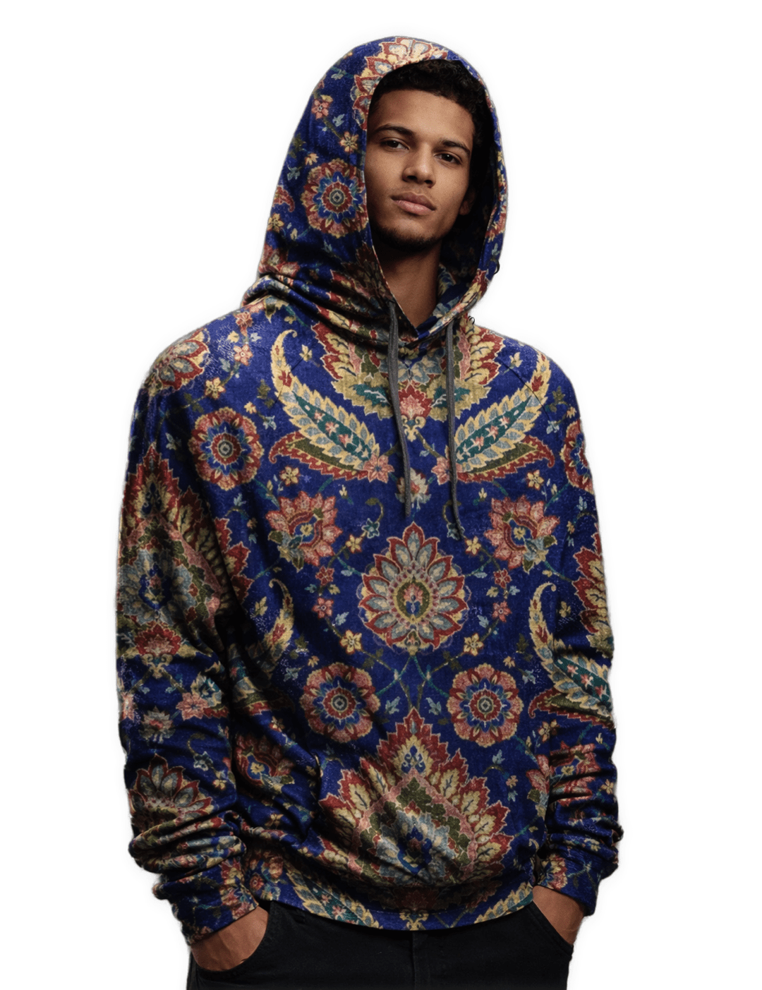 AGAZA 6 - Velvet Hoodie for Men - Sarman Fashion - Wholesale Clothing Fashion Brand for Men from Canada