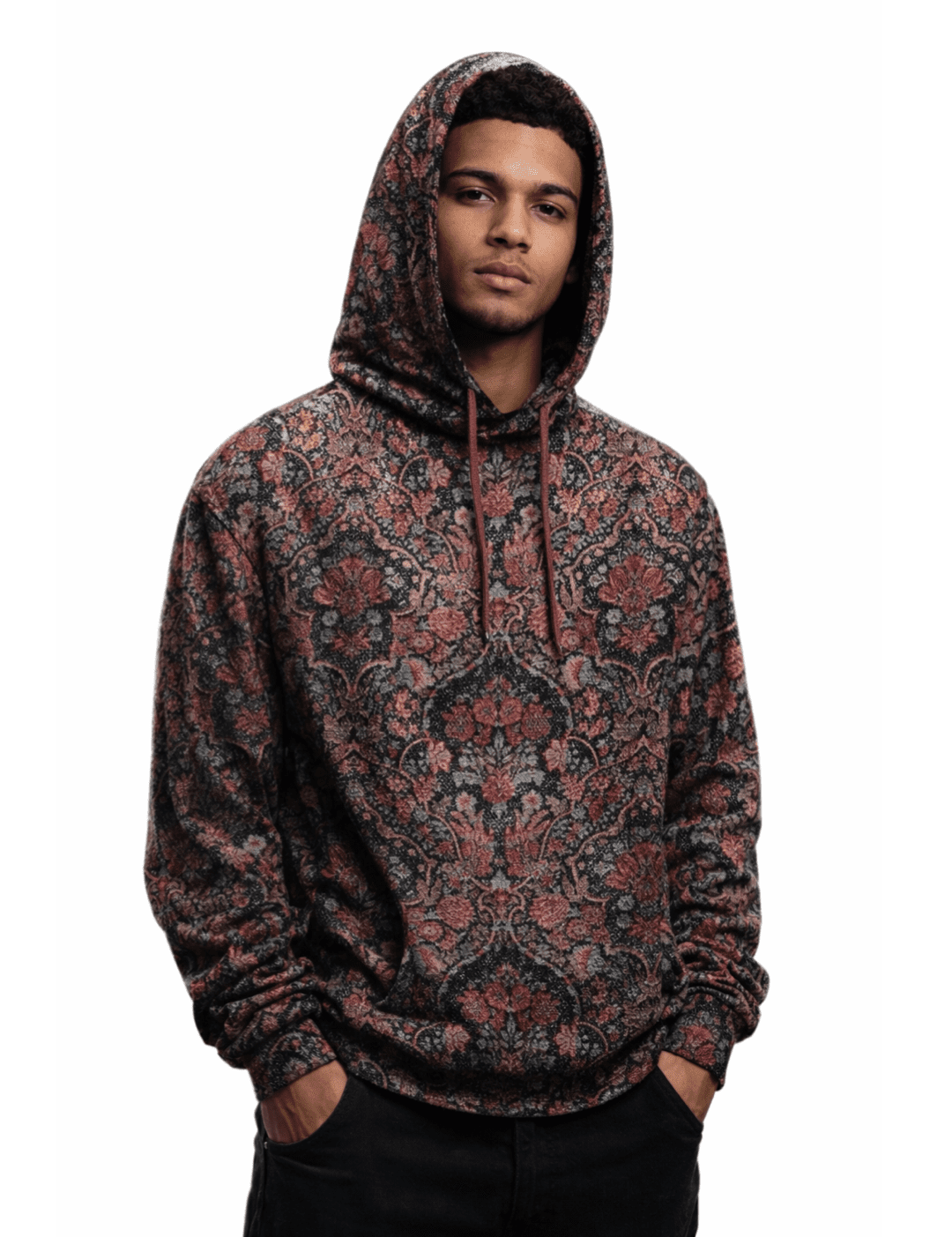 AGAZA - Velvet Hoodie for Men - Sarman Fashion - Wholesale Clothing Fashion Brand for Men from Canada