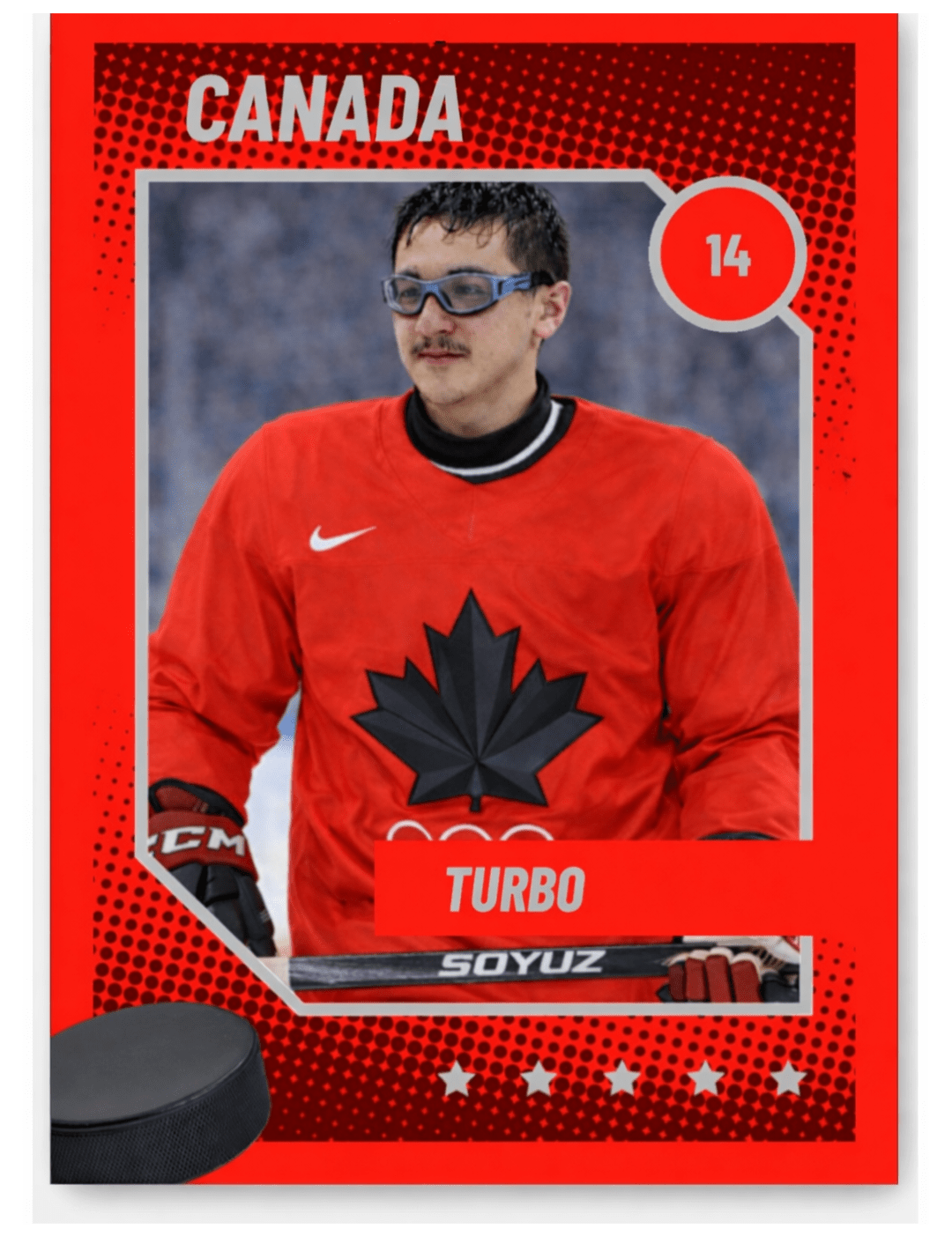 Aithen Sarkissian (TURBO) 14 - Canada Style Custom Hockey Card | Elite Defenceman Prospect (2026) - Sarman Fashion - Wholesale Clothing Fashion Brand for Men from Canada