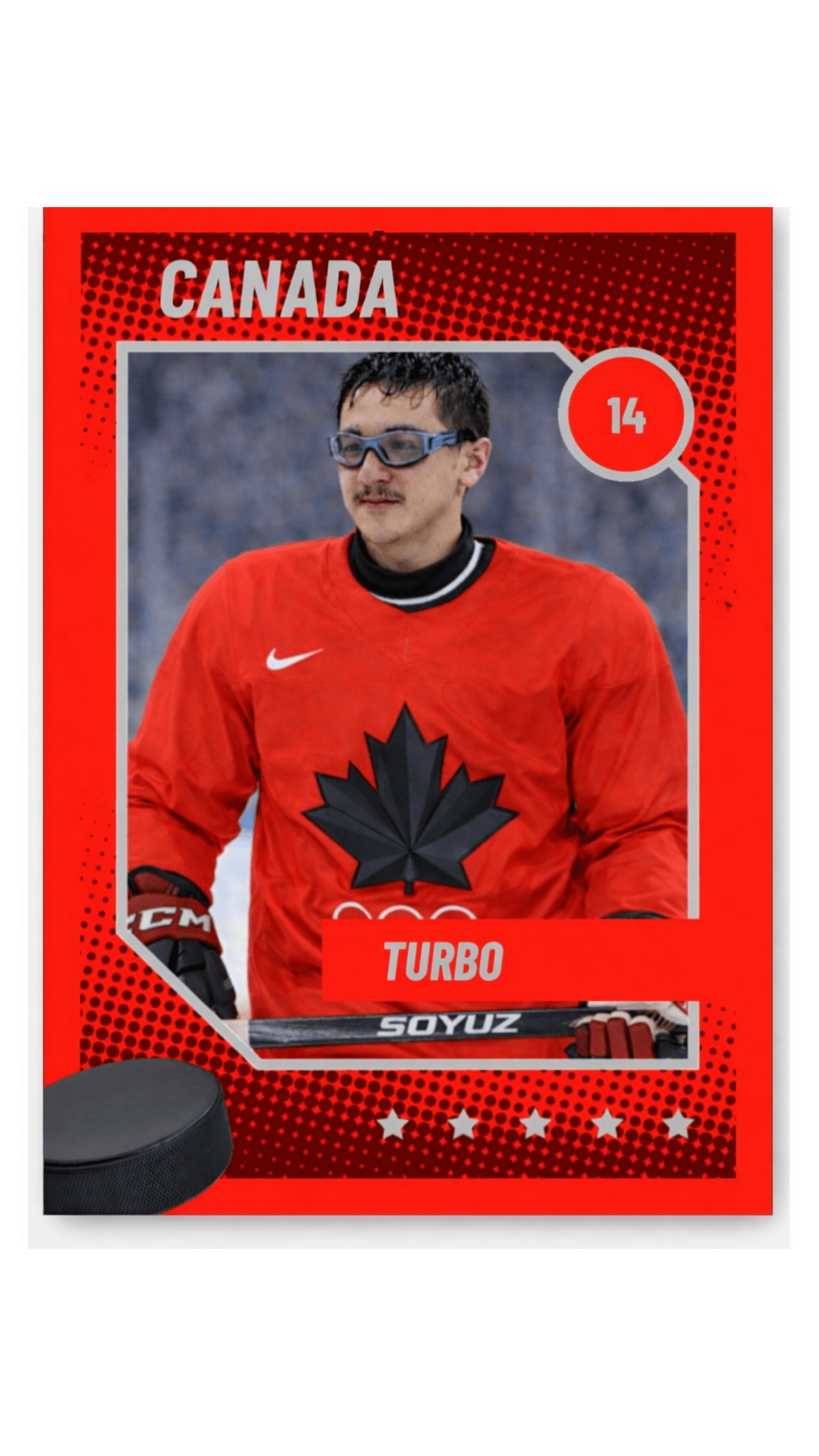 Aithen Sarkissian (TURBO) 14 - Canada Style Custom Hockey Card | Elite Defenceman Prospect (2026) - Sarman Fashion - Wholesale Clothing Fashion Brand for Men from Canada