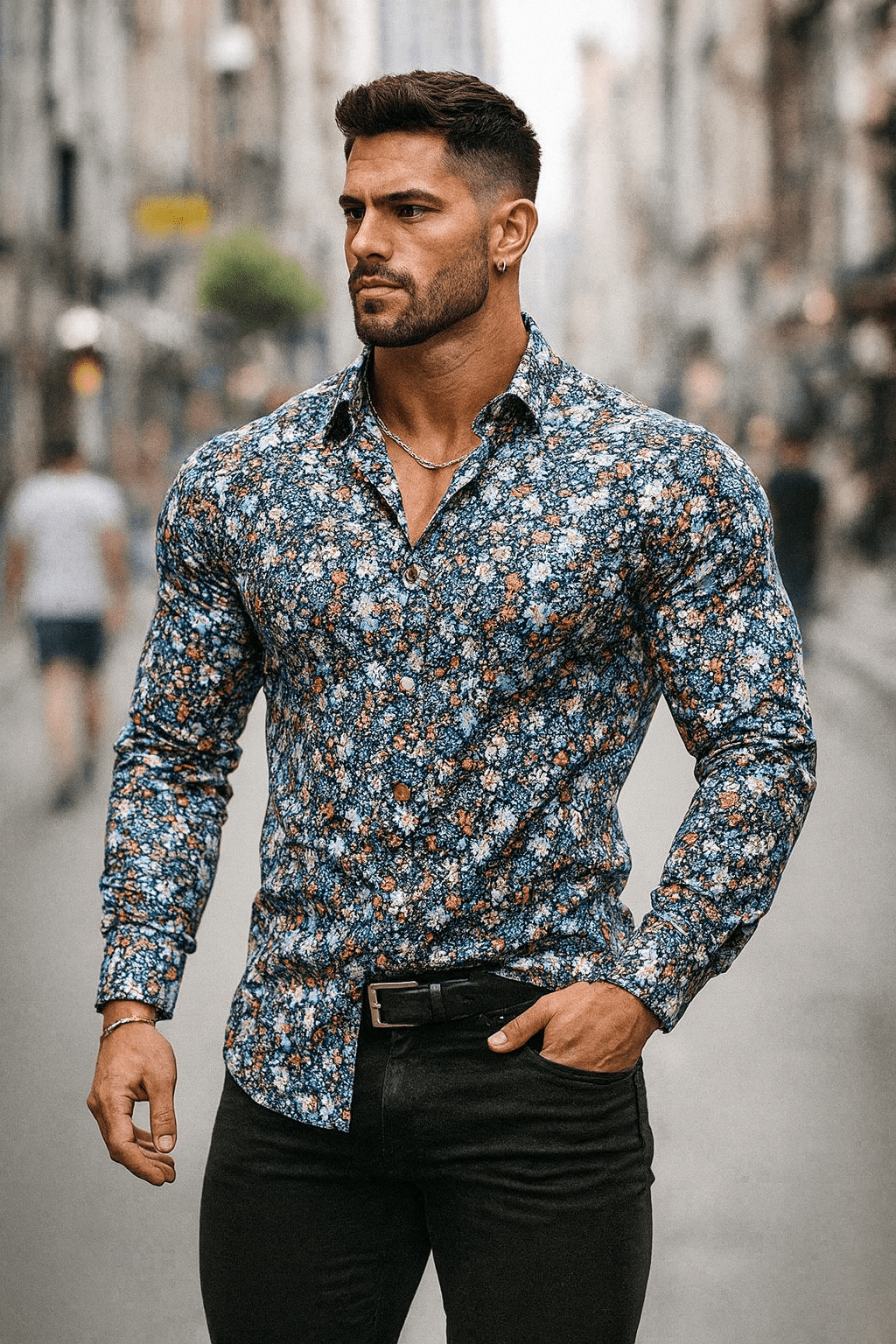 AJUT - Long Sleeves Shirt for Men - Sarman Fashion - Wholesale Clothing Fashion Brand for Men from Canada