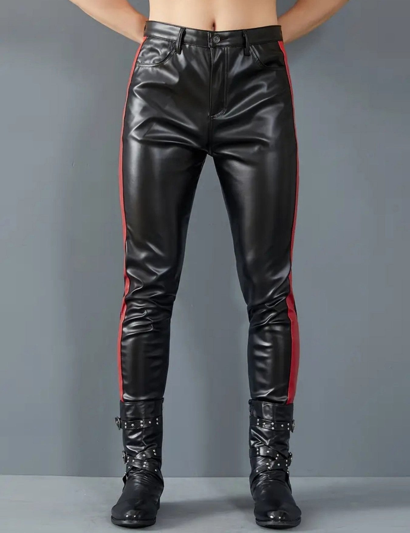 AKizbono 3Z - Pu Leather Pants for Men - Sarman Fashion - Wholesale Clothing Fashion Brand for Men from Canada