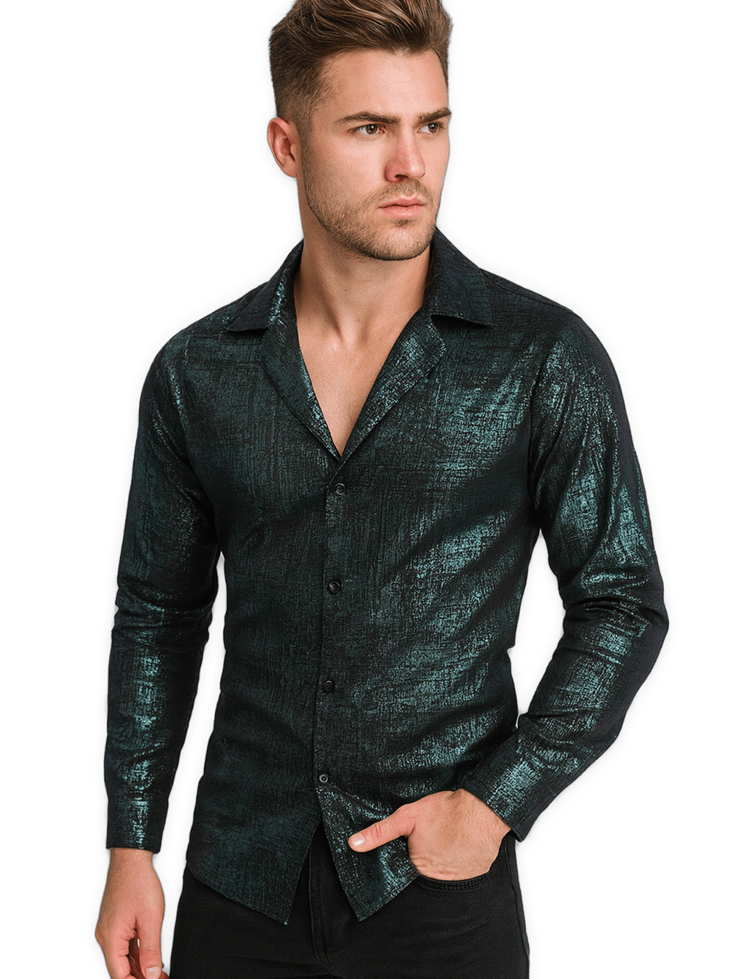 Alovo 3 - Long Sleeves Shirt for Men - Sarman Fashion - Wholesale Clothing Fashion Brand for Men from Canada
