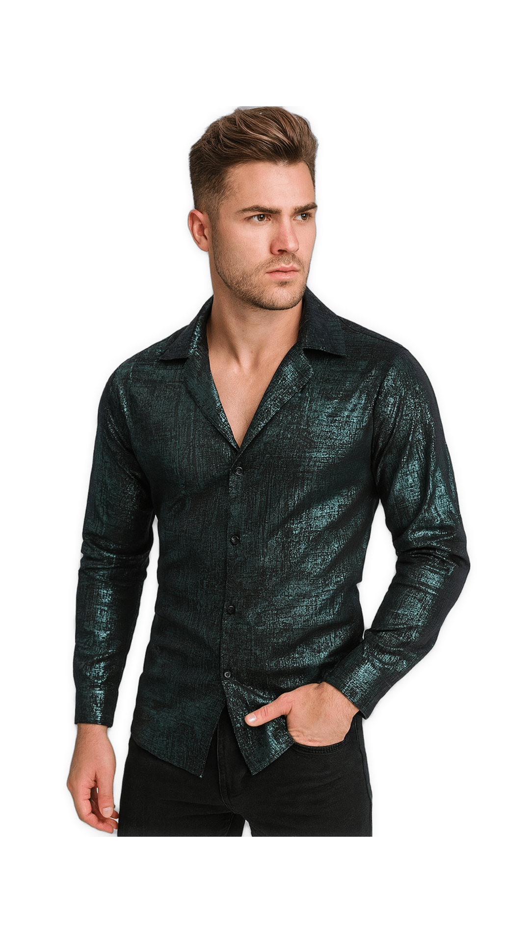 Alovo 3 - Long Sleeves Shirt for Men - Sarman Fashion - Wholesale Clothing Fashion Brand for Men from Canada