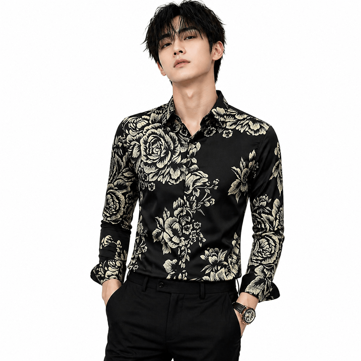 Alovo 5 - Long Sleeves Shirt for Men - Sarman Fashion - Wholesale Clothing Fashion Brand for Men from Canada