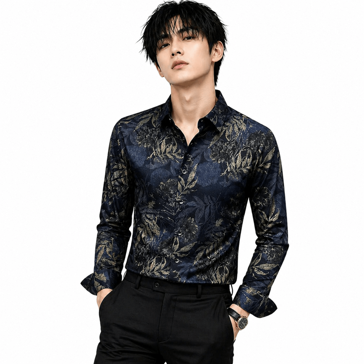Alovo 6 - Long Sleeves Shirt for Men - Sarman Fashion - Wholesale Clothing Fashion Brand for Men from Canada