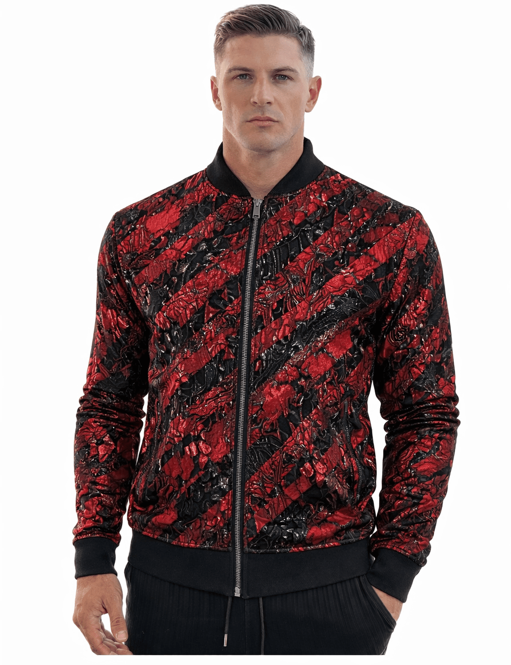 AlphaKing 14 - Velvet Jacket for Men - Sarman Fashion - Wholesale Clothing Fashion Brand for Men from Canada