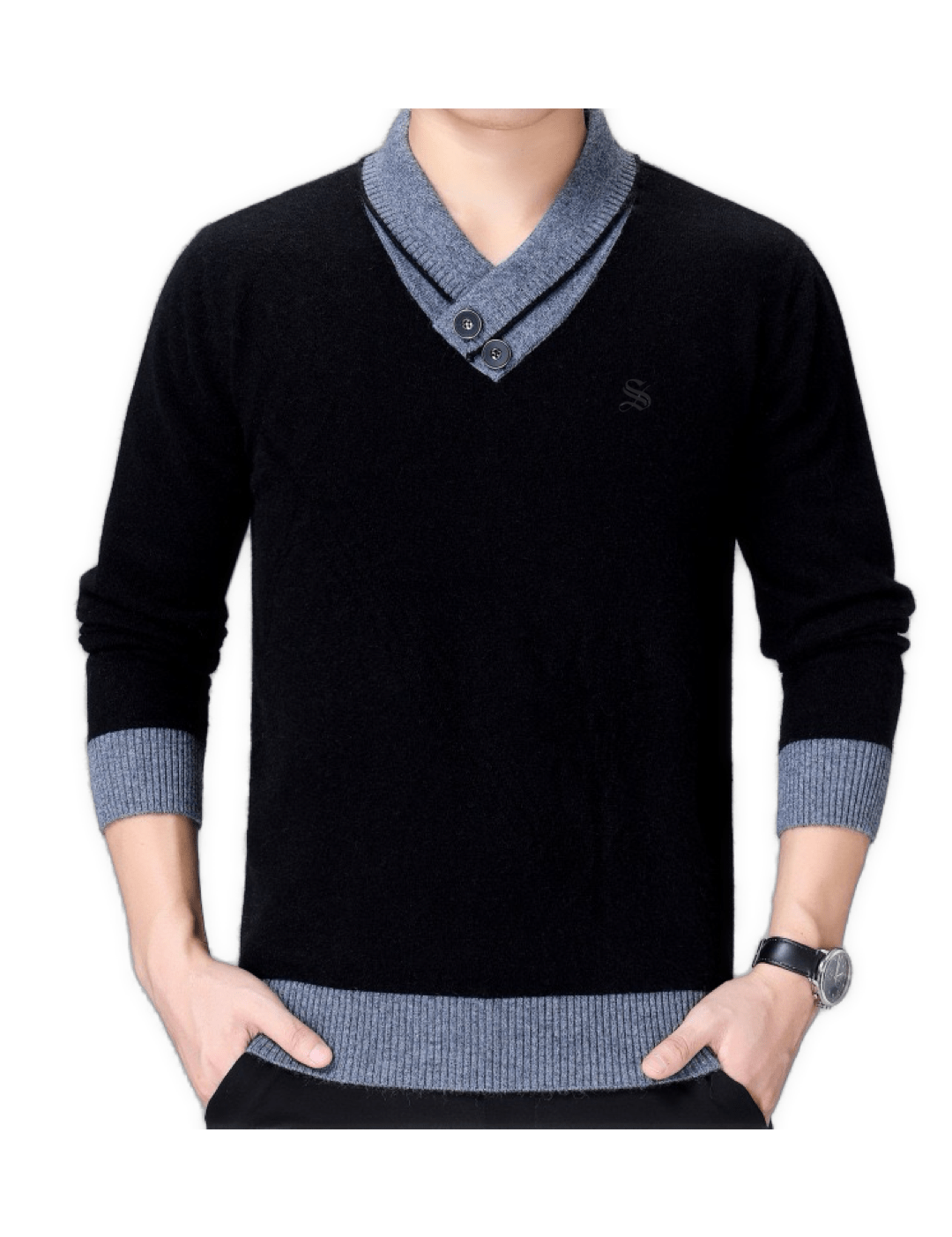 ALuxim 2 - Long Sleeves sweater for Men - Sarman Fashion - Wholesale Clothing Fashion Brand for Men from Canada