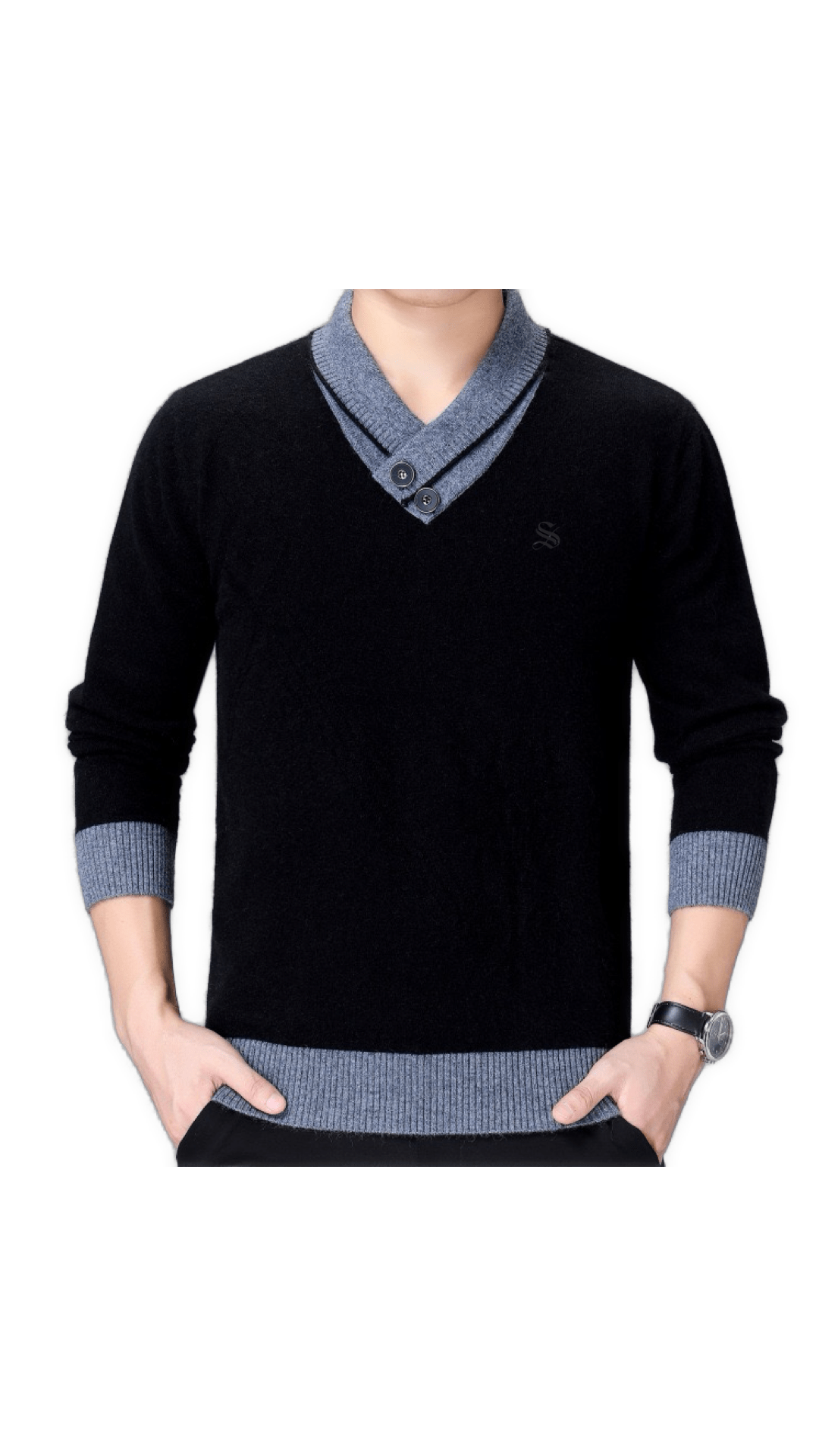 ALuxim 2 - Long Sleeves sweater for Men - Sarman Fashion - Wholesale Clothing Fashion Brand for Men from Canada