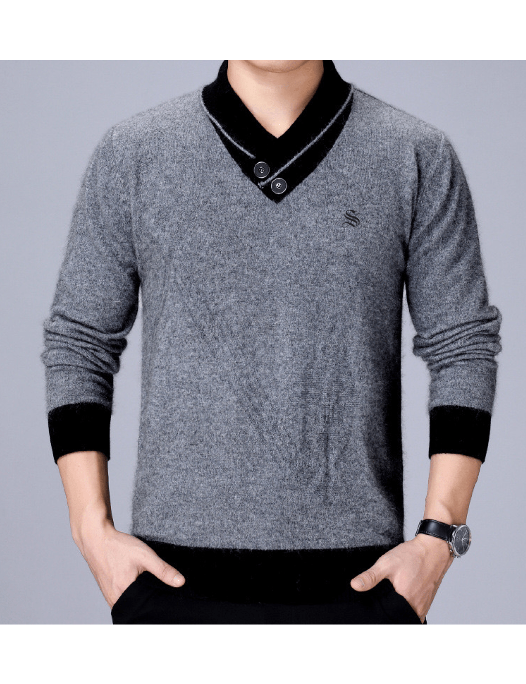 ALuxim 2 - Long Sleeves sweater for Men - Sarman Fashion - Wholesale Clothing Fashion Brand for Men from Canada