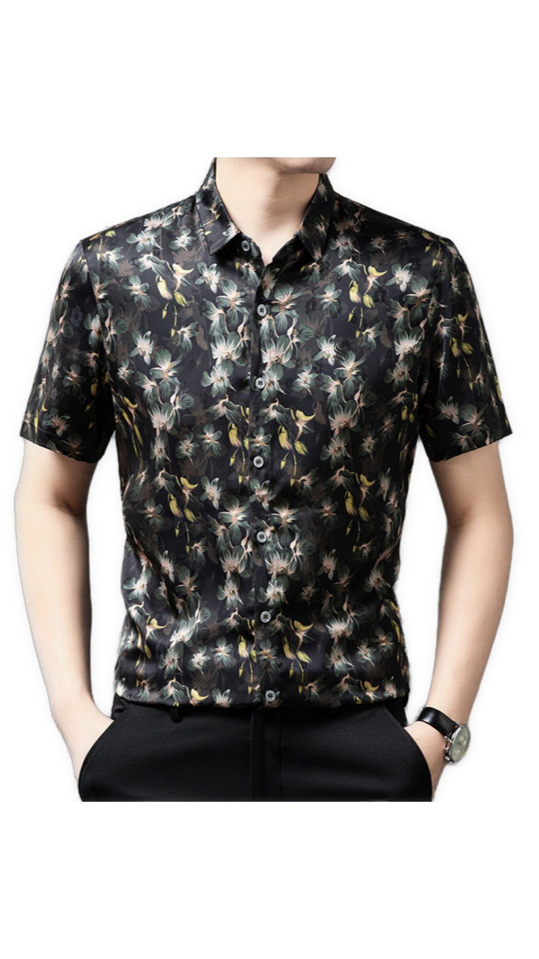 Amahova - Short Sleeves Shirt for Men - Sarman Fashion - Wholesale Clothing Fashion Brand for Men from Canada