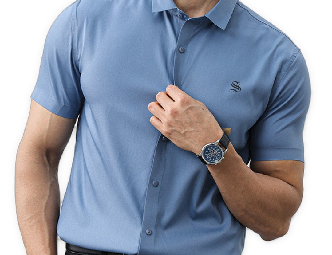 Amki - Short Sleeves Shirt for Men - Sarman Fashion - Wholesale Clothing Fashion Brand for Men from Canada