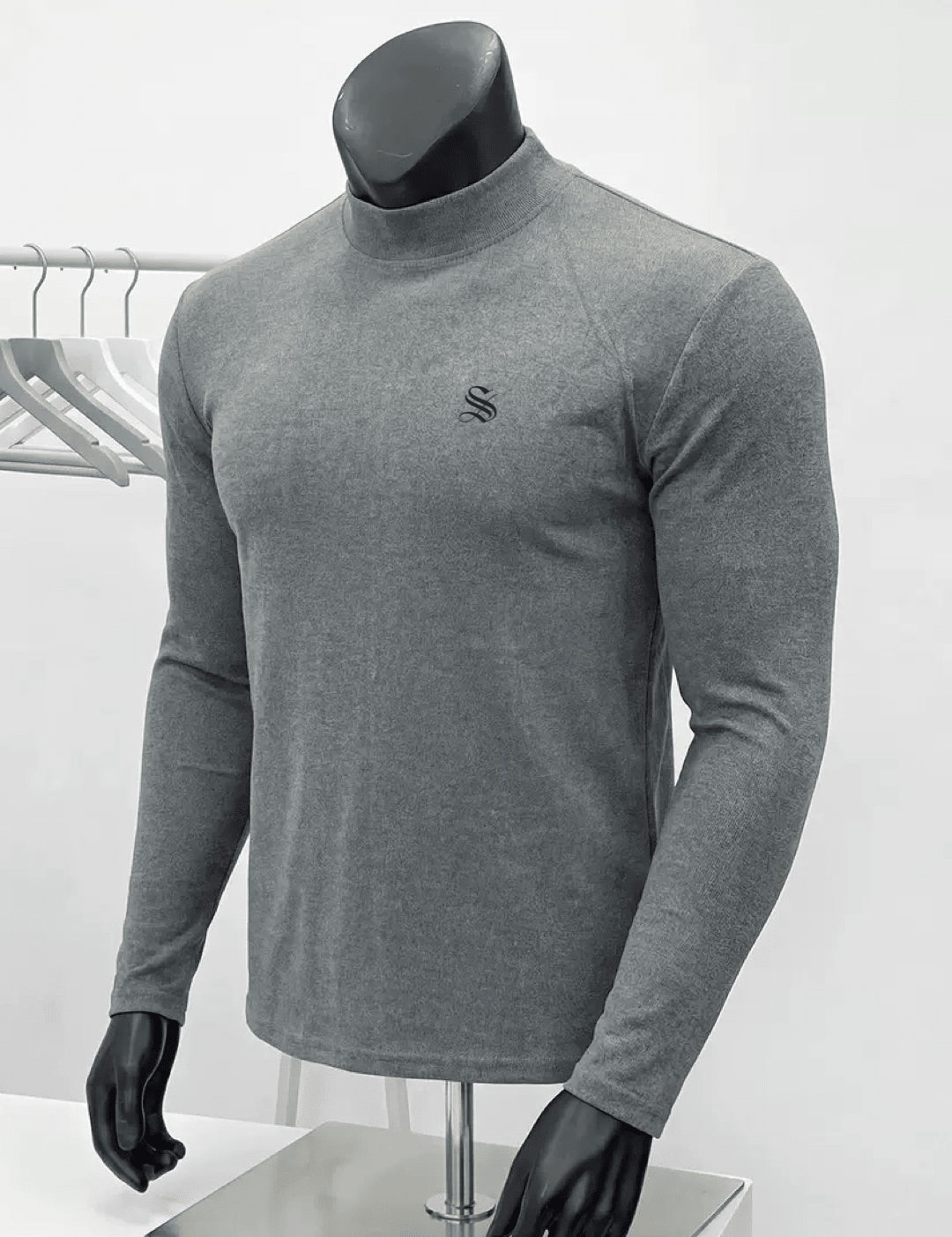 Amsterdam 2 - Black Long Sleeve shirt for Men - Sarman Fashion - Wholesale Clothing Fashion Brand for Men from Canada