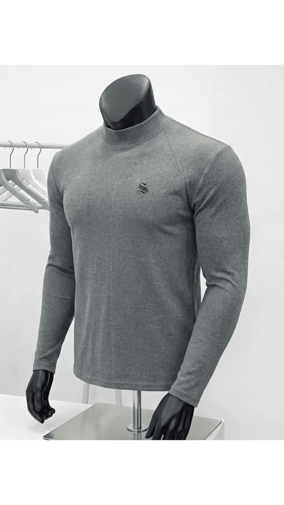 Amsterdam 2 - Black Long Sleeve shirt for Men - Sarman Fashion - Wholesale Clothing Fashion Brand for Men from Canada