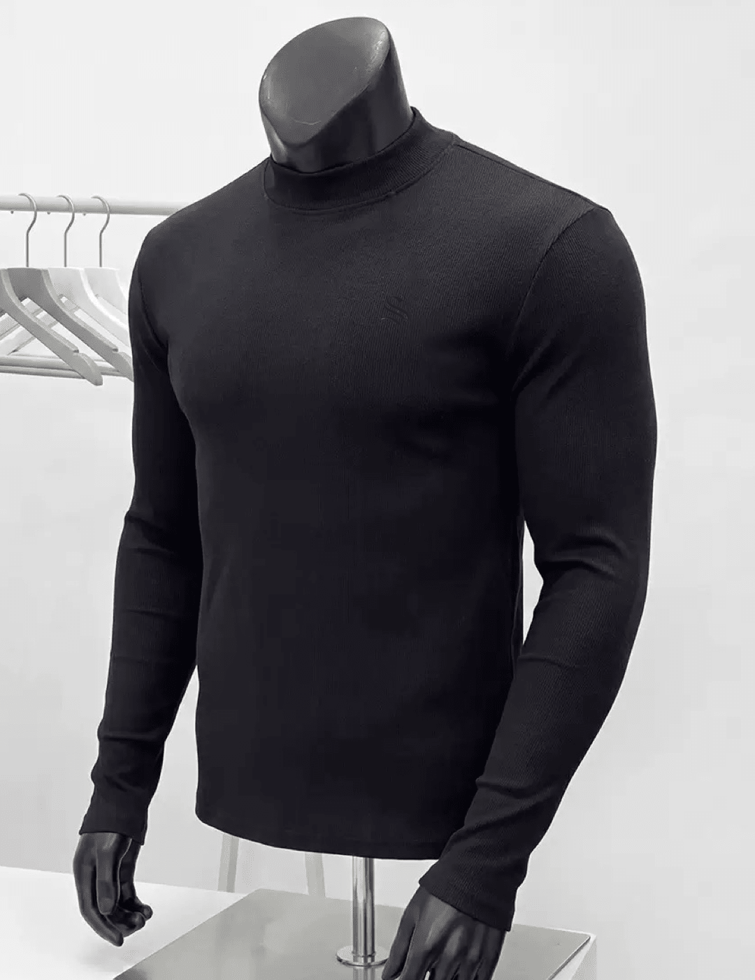 Amsterdam 2 - Black Long Sleeve shirt for Men - Sarman Fashion - Wholesale Clothing Fashion Brand for Men from Canada