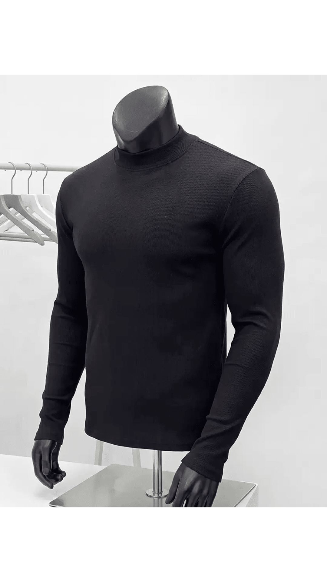 Amsterdam 2 - Black Long Sleeve shirt for Men - Sarman Fashion - Wholesale Clothing Fashion Brand for Men from Canada