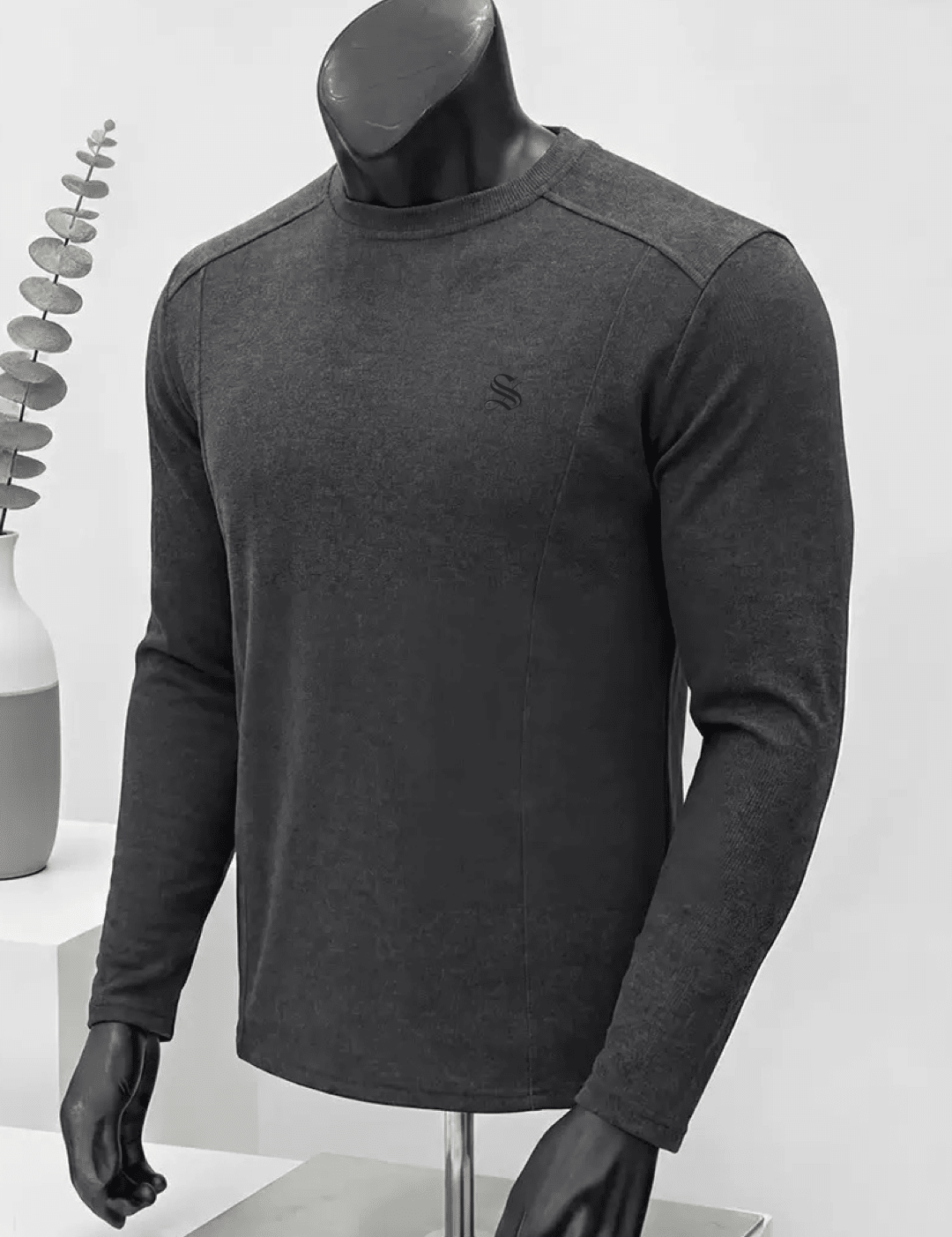Amsterdam 3 - Black Long Sleeve shirt for Men - Sarman Fashion - Wholesale Clothing Fashion Brand for Men from Canada