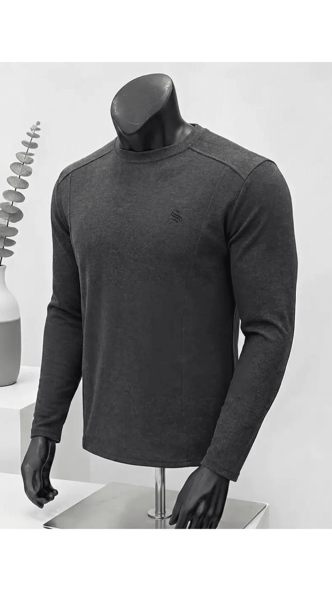 Amsterdam 3 - Black Long Sleeve shirt for Men - Sarman Fashion - Wholesale Clothing Fashion Brand for Men from Canada
