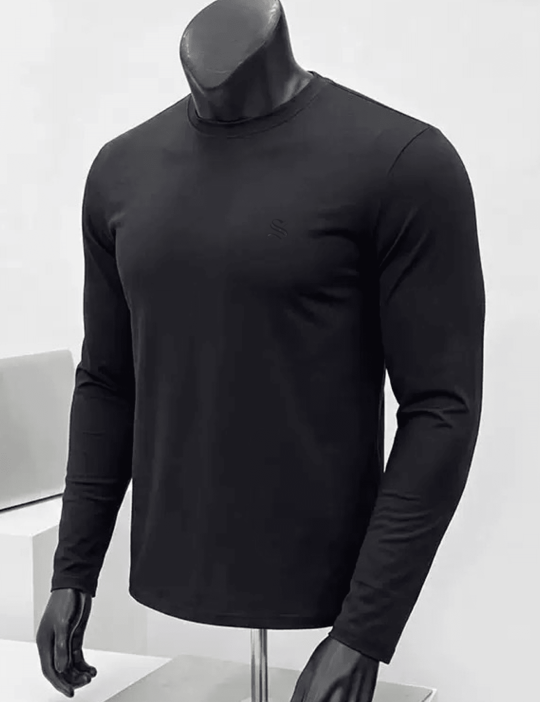 Amsterdam 5 - Black Long Sleeve shirt for Men - Sarman Fashion - Wholesale Clothing Fashion Brand for Men from Canada