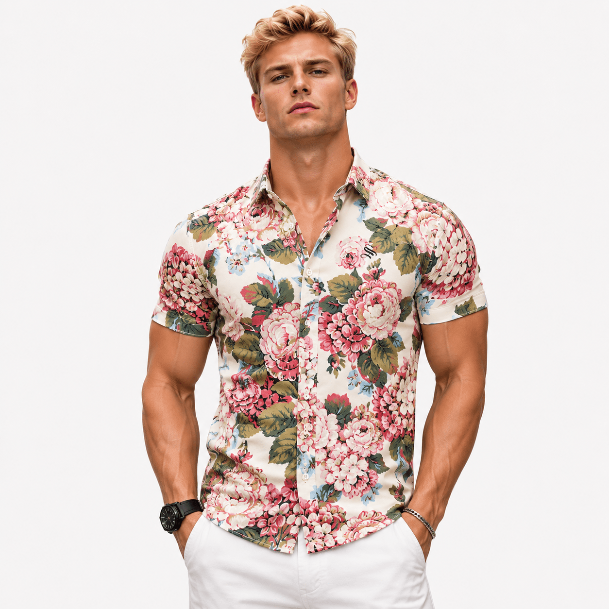 ANBN - Short Sleeves Shirt for Men - Sarman Fashion - Wholesale Clothing Fashion Brand for Men from Canada