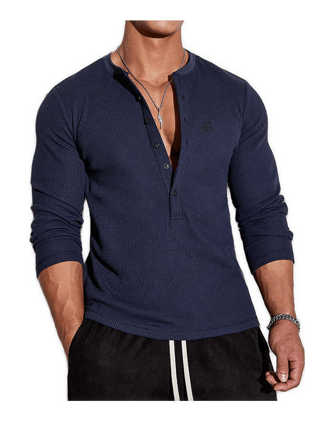 Ankara - Long V - Neck Shirt for Men - Sarman Fashion - Wholesale Clothing Fashion Brand for Men from Canada