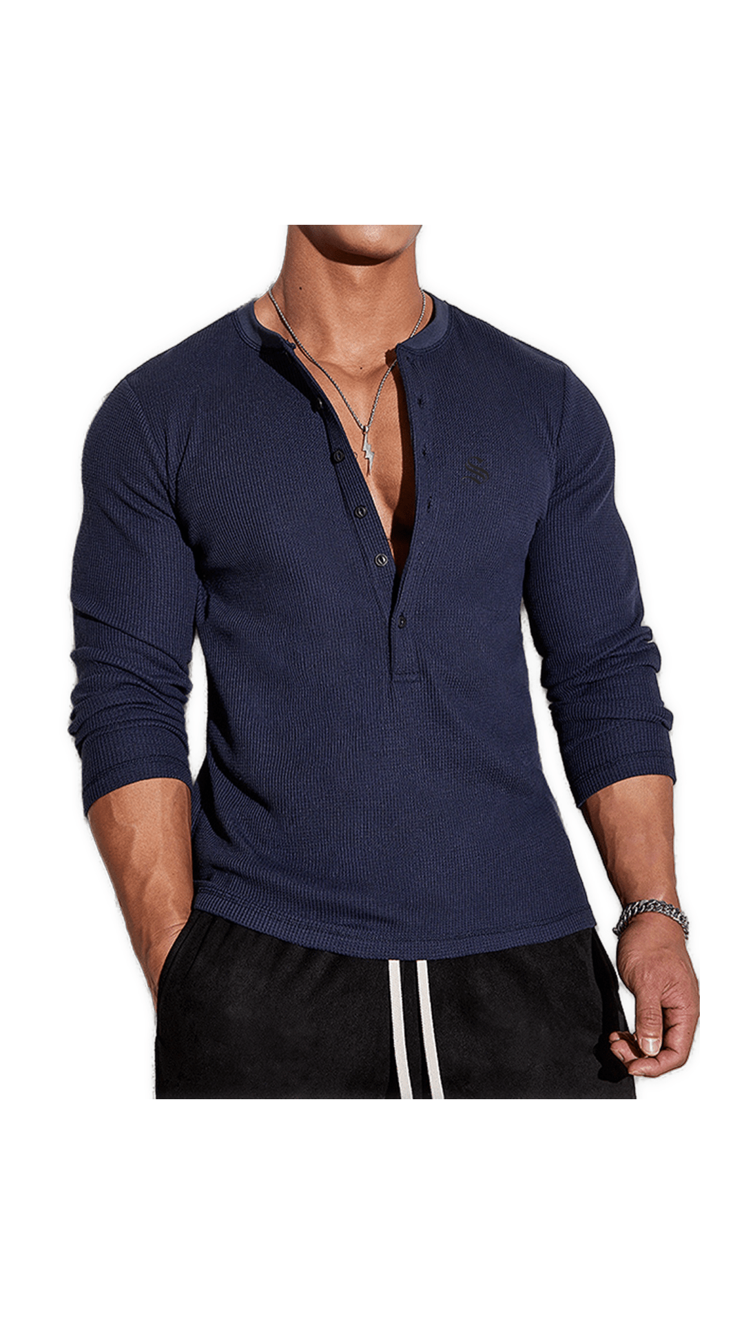 Ankara - Long V - Neck Shirt for Men - Sarman Fashion - Wholesale Clothing Fashion Brand for Men from Canada