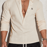 Ankara - Long V - Neck Shirt for Men - Sarman Fashion - Wholesale Clothing Fashion Brand for Men from Canada