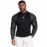 Anuc - High Neck Long Sleeve Shirt for Men - Sarman Fashion - Wholesale Clothing Fashion Brand for Men from Canada
