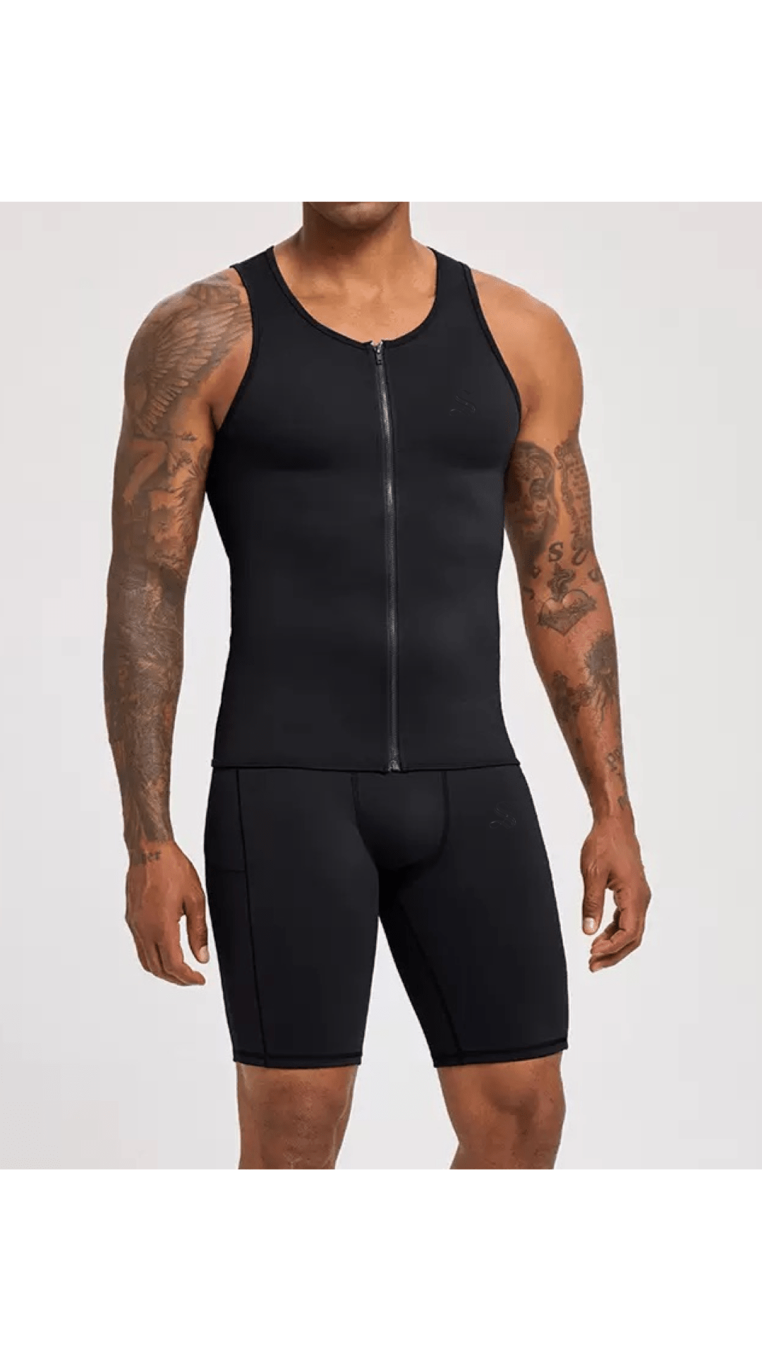 Atlan - Tank Top & Shorts Leggings for Men Complete Set - Sarman Fashion - Wholesale Clothing Fashion Brand for Men from Canada