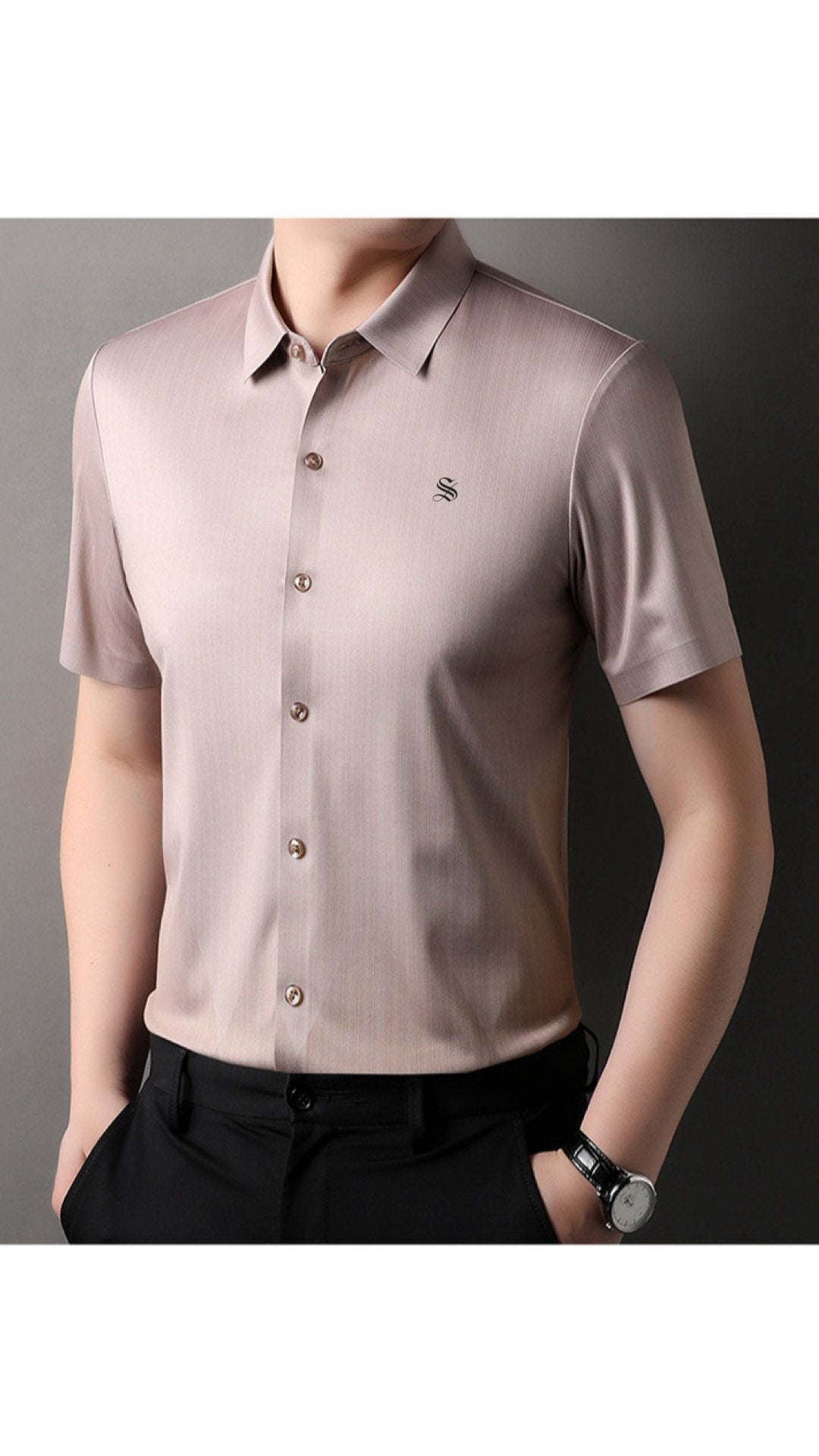 Atwater - Short Sleeves Shirt for Men - Sarman Fashion - Wholesale Clothing Fashion Brand for Men from Canada