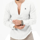 Bakag 2 - Long V - Neck Shirt for Men - Sarman Fashion - Wholesale Clothing Fashion Brand for Men from Canada
