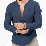 Bakag 2 - Long V - Neck Shirt for Men - Sarman Fashion - Wholesale Clothing Fashion Brand for Men from Canada