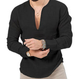 Bakag 2 - Long V - Neck Shirt for Men - Sarman Fashion - Wholesale Clothing Fashion Brand for Men from Canada