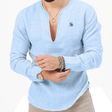 Bakag 2 - Long V - Neck Shirt for Men - Sarman Fashion - Wholesale Clothing Fashion Brand for Men from Canada
