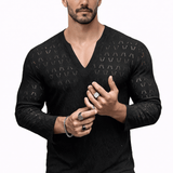 Bakag - Long V - Neck Shirt for Men - Sarman Fashion - Wholesale Clothing Fashion Brand for Men from Canada
