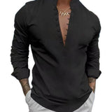 Bakagua - Long V - Neck Shirt for Men - Sarman Fashion - Wholesale Clothing Fashion Brand for Men from Canada