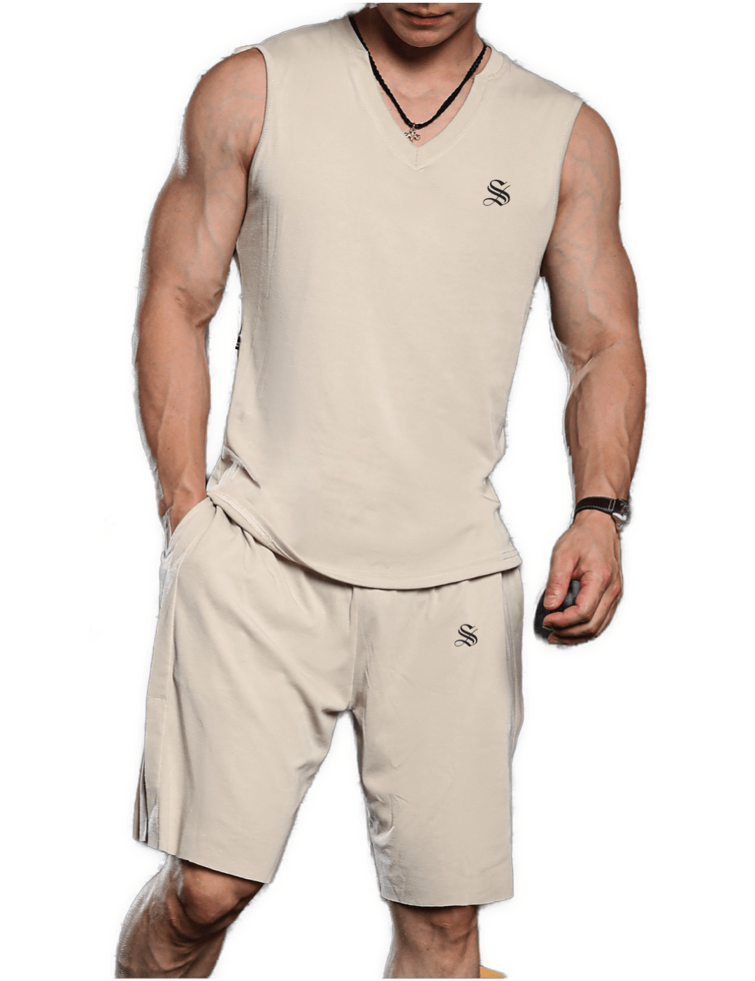 Barreza 3 - Top & Shorts for Men - Sarman Fashion - Wholesale Clothing Fashion Brand for Men from Canada